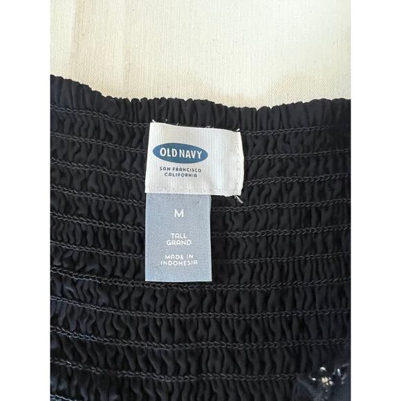 Old Navy dress women’s size medium tall Black adjustable Straps flowy Witchy - Picture 5 of 8